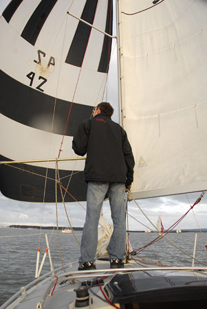 Owen on Spinnaker duty