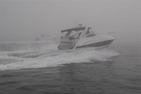 40 Approaching Millers Folly and Reality in the fog